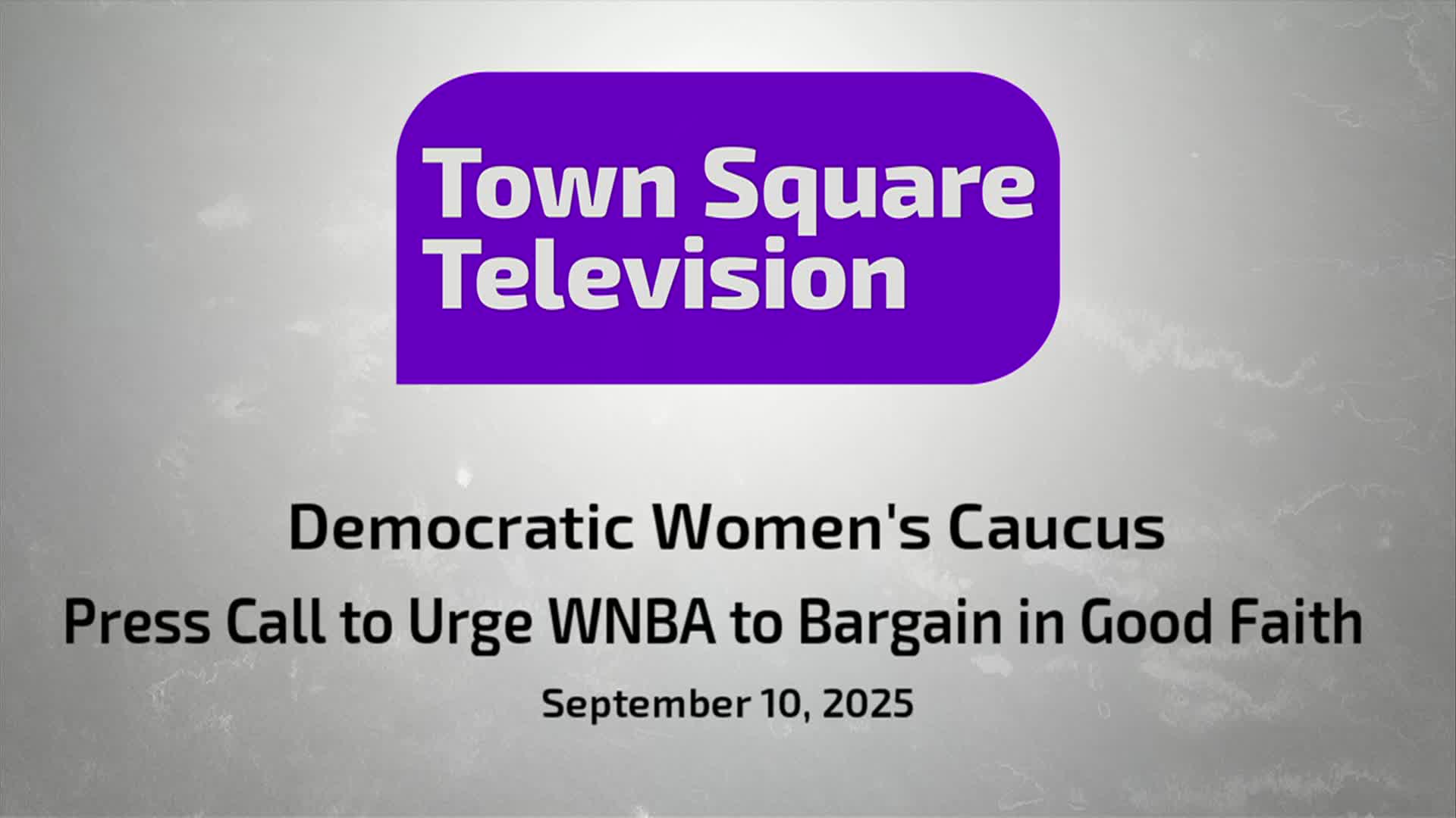 Democratic Women's Caucus Press Call to Urge WNBA to Bargain in Good Faith