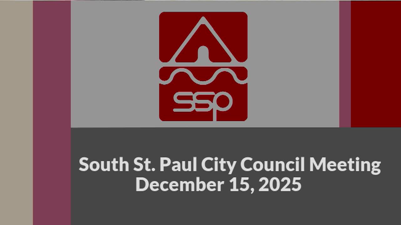Thumbnail image for South St. Paul City Council Meeting of 12-15-25