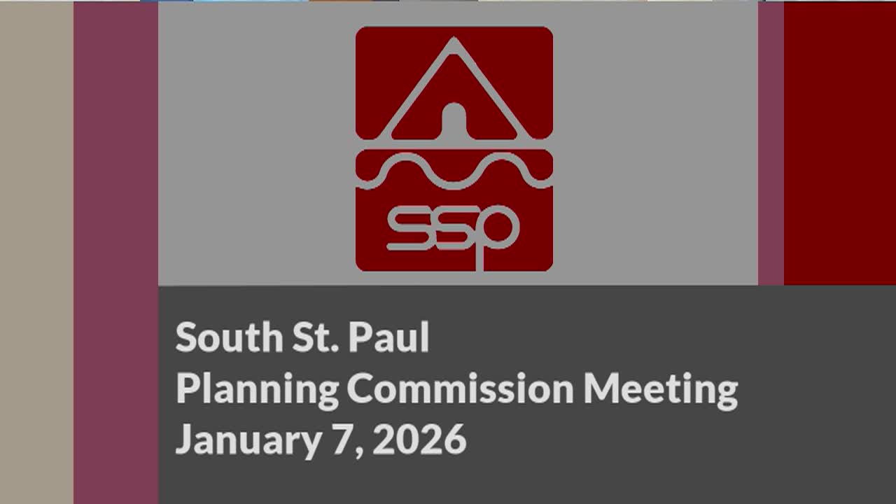 Thumbnail image for South St. Paul Planning Commission of 1-7-26