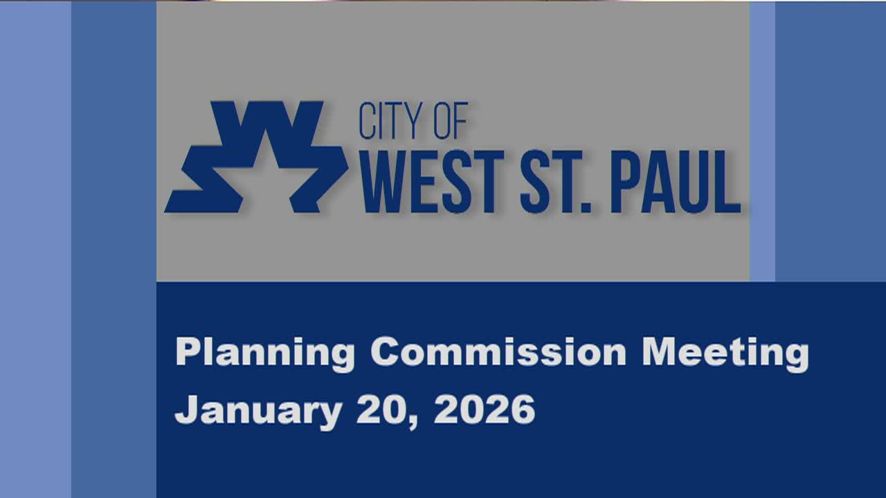Thumbnail image for West St. Paul Planning Commission of 1-20-26