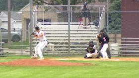 pitcher throwing a pitch towards the batter and catcher