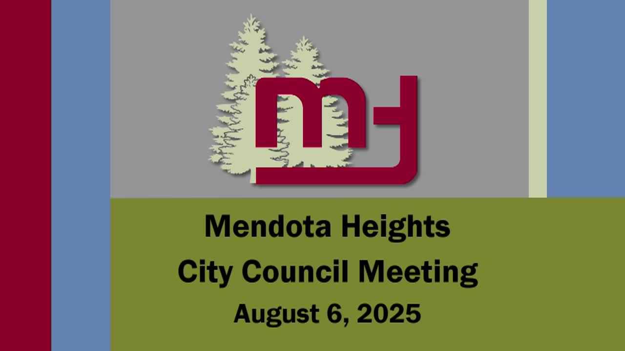 Mendota Heights City Council Meeting of 8-6-25