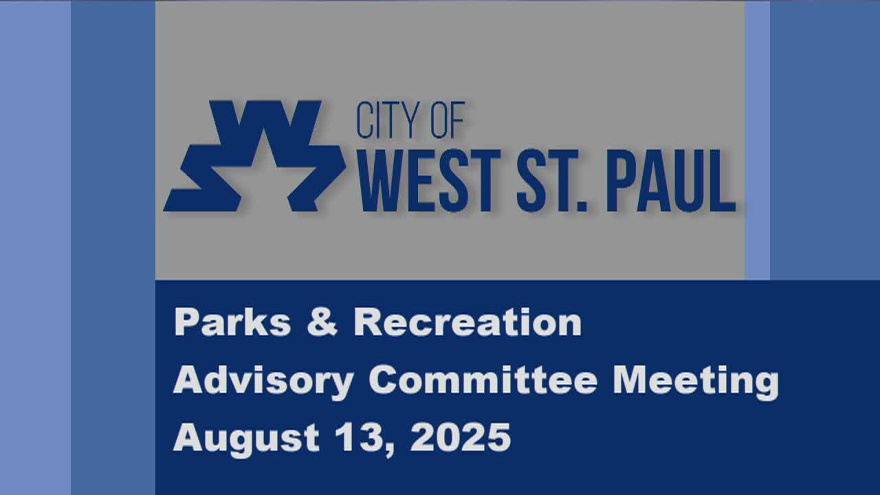West St. Paul Parks and Recreation Committee of 8-13-25