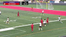 boys playing soccer on a soccer field