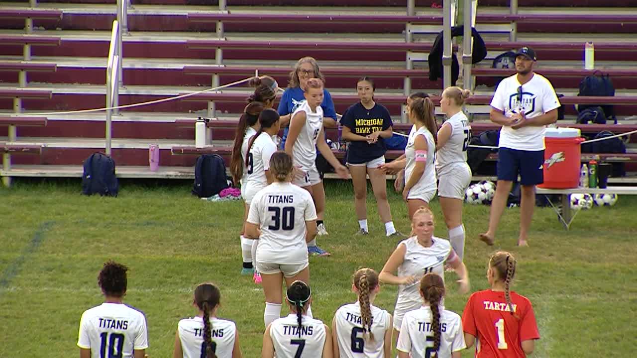 soccer players during team introductions