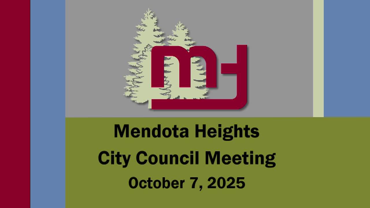 Mendota Heights City Council Meeting of 10-7-25