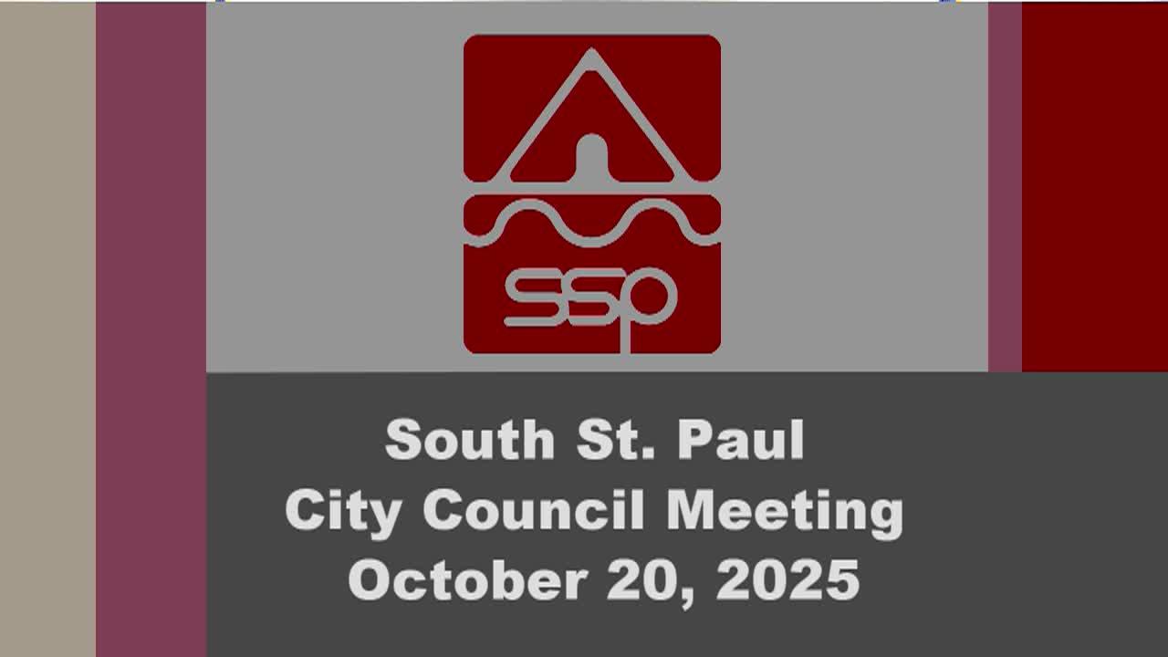  South St. Paul City Council Meeting of 10-20-25