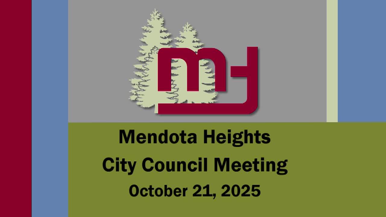Mendota Heights City Council Meeting of 10-21-25