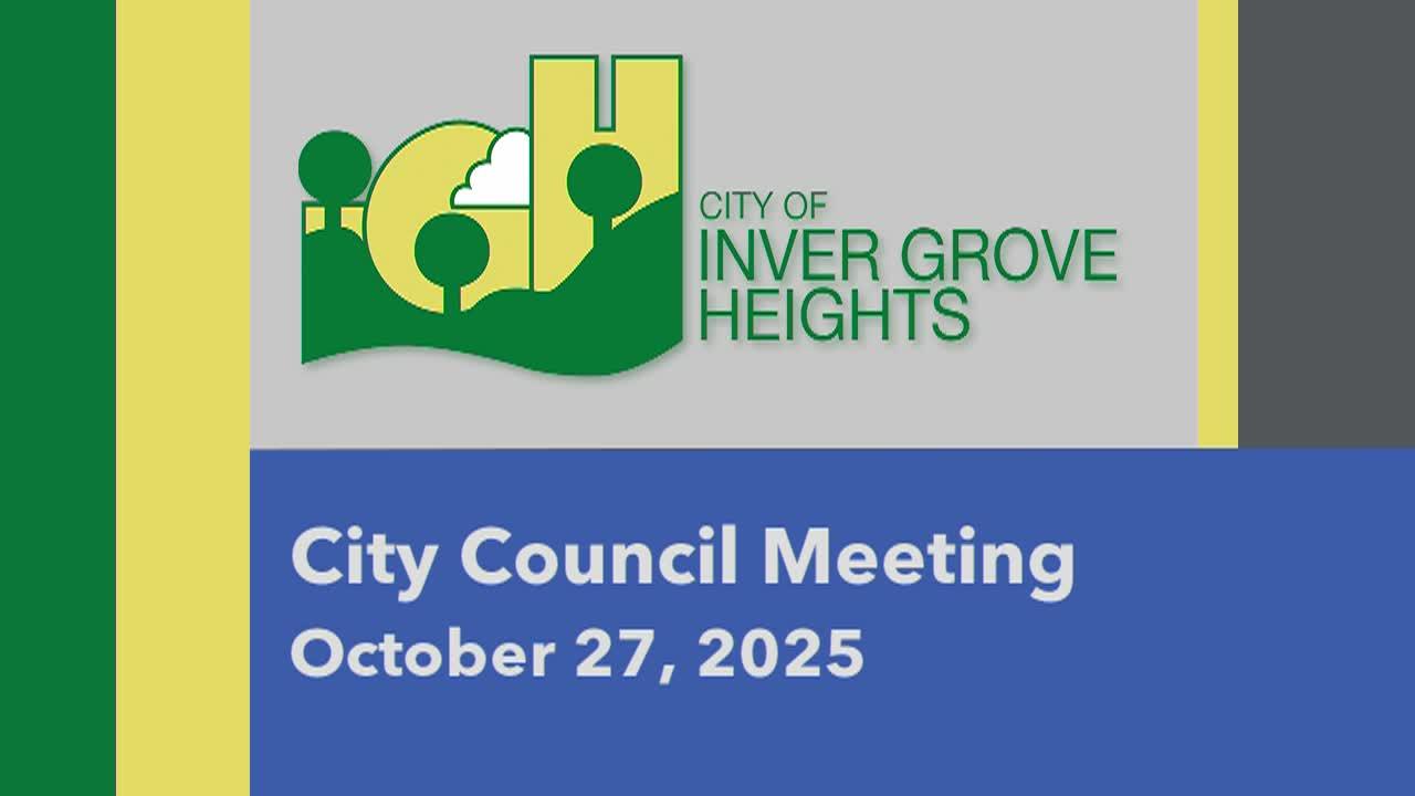 Inver Grove Heights City Council Meeting of 10-27-25