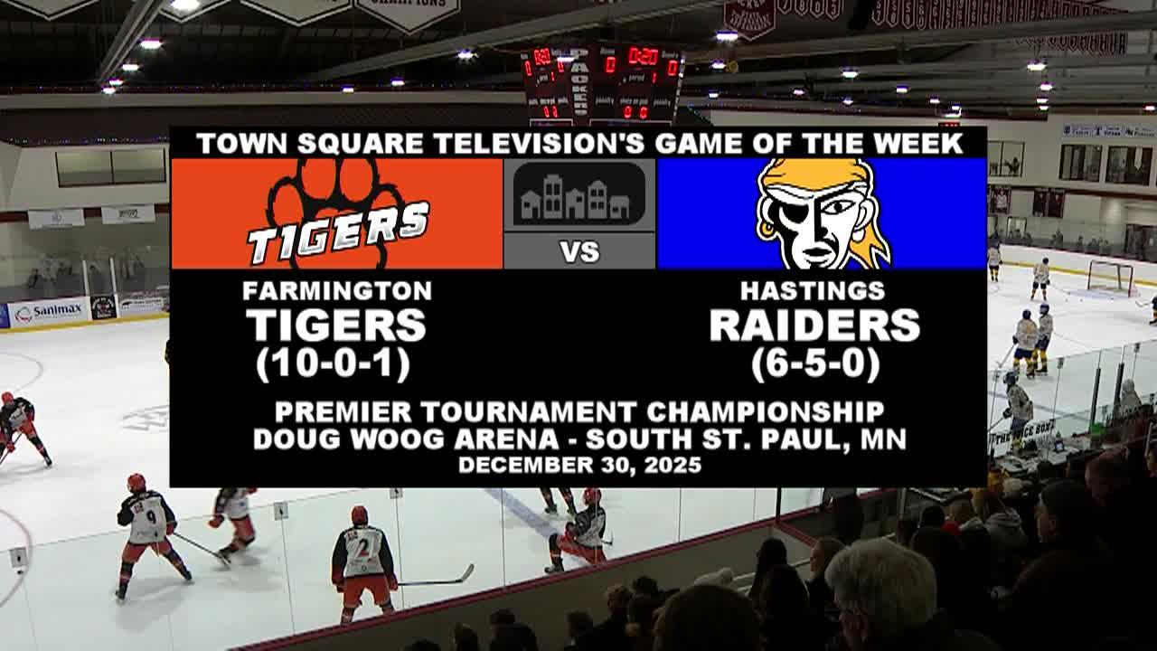 GOTW: Boys Hockey Premier Tournament Championship Game Farmington vs Hastings 12-30-25