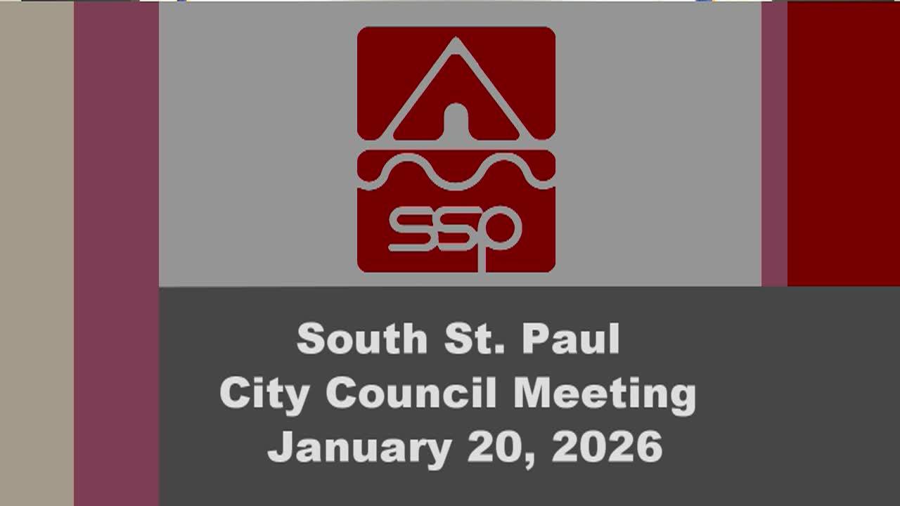 South St. Paul City Council Meeting of 1-20-26