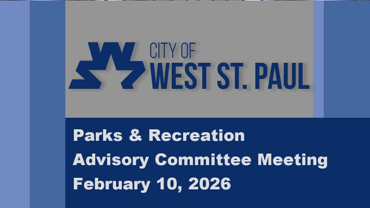 West St. Paul Parks Committee Meeting of 2-10-26