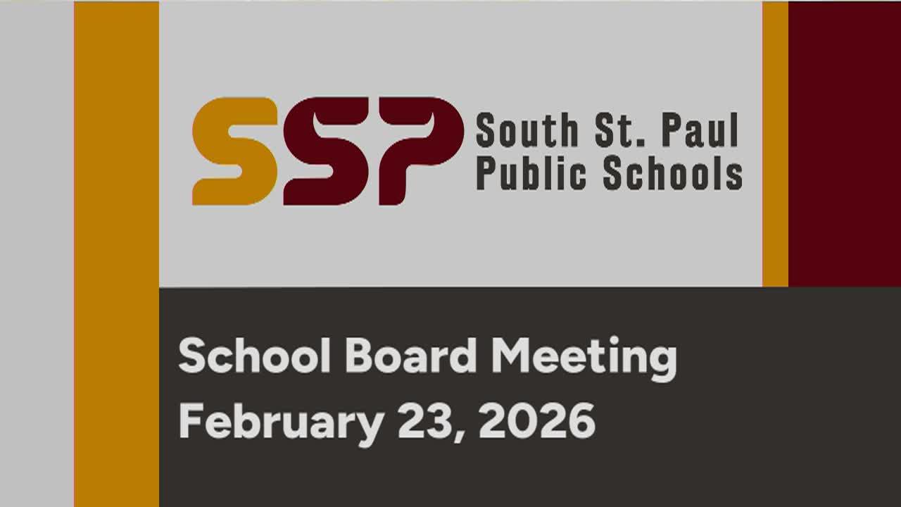 South St. Paul School Board Meeting of 2-23-26