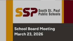Thumbnail image for South St. Paul School Board of 3-23-26
