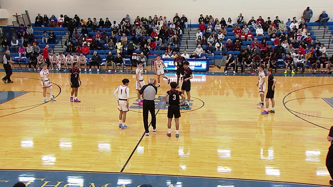 basketball players ready for tipoff