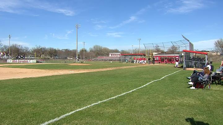 baseball field between innings