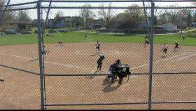 softball players on the field