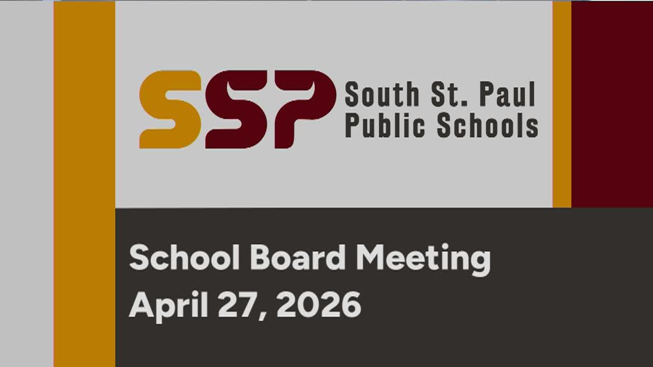 South St. Paul School Board Meeting of 4-27-26