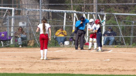 first pitch in softball game