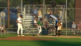 pitcher and batter getting ready for a pitch
